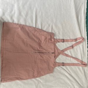 Pink overall dress